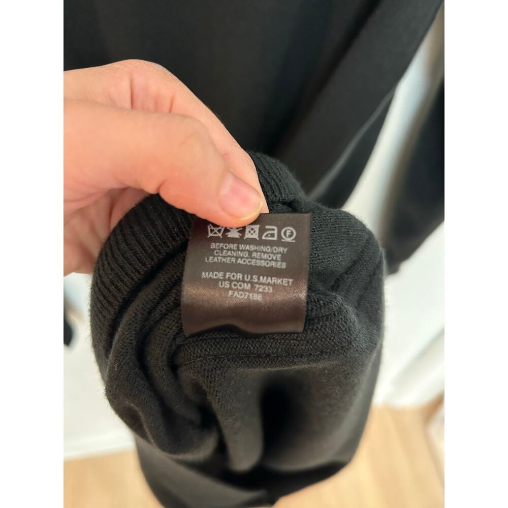 Loro Piana 100% Cashmere Sweater Dress Black classic lambskin belt sz 40 Italy - Picture 11 of 14